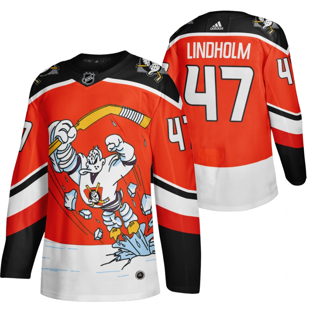 2021 Adidias Anaheim Ducks #47 Hampus Lindholm Red Men Reverse Retro Alternate NHL Jersey